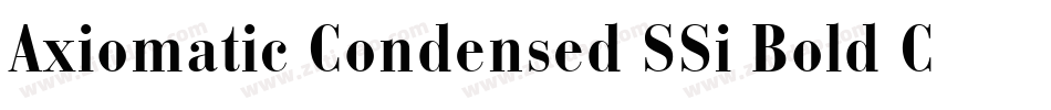 Axiomatic Condensed SSi Bold Condensed字体转换